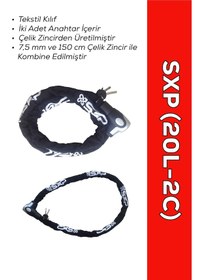 Resim Zincir Kilit 150cm 20l-2c - Hırsızlığa Karşı Yüksek Güvenlik Zincir Kilidi 