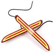 Resim Led Araba Arka Tampon Reflektörü Arka Fren Lambası Çubuğu İki Fonksiyonlu Kırmızı 