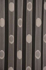 Resim KÜÇÜK PUANLI MODEL KREM RENK HAZIR DİKİLMİŞ İP PERDE 300 * 270 cm 