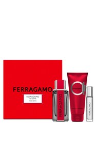 Resim Ferragamo Red Leather EDP 100 ml + 10 ml + Duş Jeli 100 ml Erkek Parfüm Seti 