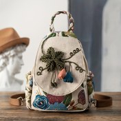 Resim Vintage Etnik Tarzı Sırt Çantası, Retro Bohemya Seyahat Sırt Çantası, Kadınların Rahat Boho Sırt Çantası 