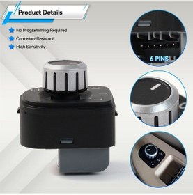 Resim Passat Cc 2013-2016 Model Arası Uyumlu Kromlu Ayna Kumanda Ayar Düğmesi 