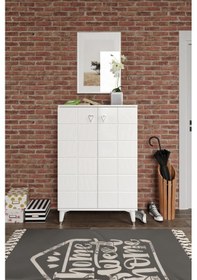 Resim Bella Ayakkabılık Çok Amaçlı Dolap Mutfak Kiler Balkon Beyaz Gümüş Beyaz 