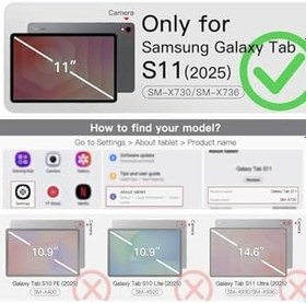 Resim m.tk moveteck Galaxy Tab S11 11 inç ile Uyumlu Magic Klavyeli Kılıf, Mıknatıslı Ön Kapak, Rose 