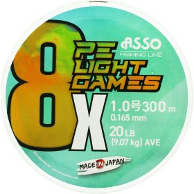 Resim Asso 8x Light Games Pe 8 Örgü Spin İp Misina 300mt Multicolor 0.26 