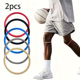 Resim 2 Silikon Patellar Kayışları, Diz Desteği Elastik Kayış, Elastik Patellar Kayışı, Koşu, Basketbol ve Futbol, Tenis, Ragbi için Uygun. Unisex 