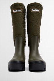 Resim Barbour Marnie Kapitone Tall Welly Çizme OL71 Olive-Black 