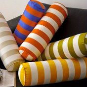 Resim 1 adet Canlı Çizgili Hollanda Silindir Yastık - Yumuşak Polyester, Fermuarlı, Makinede Yıkanabilir, Koltuk ve Yatak Dekoru için İdeal, Çağdaş Stil, Rahat Uyku Desteği, Yatak Dekoru Yastık | Canlı Yastık | Fermuarlı Yastık Kılıfı, Dekoratif Yastıklar 