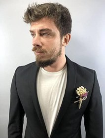 Resim Mor Karışık Renkli Otlu Damat Yaka Çiçeği 10 Adet 