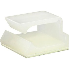 Resim Wcl1005 Kablo Sabitleme Kelepçesi Klipsi Yapışkanlı Duvar Kablo Tutucu 16 x 15 x 8 MM Beyaz 50 Adet 