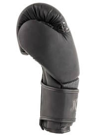 Resim Joya Siyah Metal Kick Boks Eldiveni | Sentetik Deri - 10 OZ 