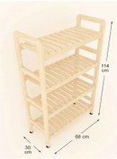 Resim Genel Markalar Kahverengi Ceneko 4 Raflı Ahşap Kitaplık 114x68x26 Ahşap 26 cm 5 Klasik 144 cm 68 cm Ahşap 