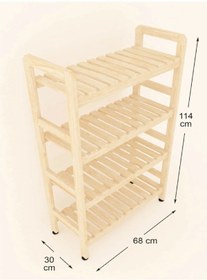 Resim Genel Markalar Kahverengi Ceneko 4 Raflı Ahşap Kitaplık 114x68x26 Ahşap 26 cm 5 Klasik 144 cm 68 cm Ahşap 