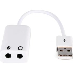 Resim Peri Store Harici Kablolu 7.1 USB Ses Kartı 3.5mm Mikrofon Çevirici Dönüştürücü Adaptö 