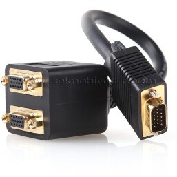 Resim Dark VGA - 2 x VGA Görüntü Çoklayıcı (VGA Erkek - 2xVGA Dişi) (DK-HD-AVGAX2VGA) 