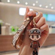 Resim Silver1 Zarif Anti-Kayıp Araba Anahtarlık Okul Çantası Çekicilik Bebek Yaratıcı Erkek ve Kadın Çift Yıldız Ayı Anahtarlık (Yurt Dışından) 