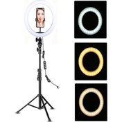 Resim 14 Inc Soligor Ring Light LED Işık ,makyaj,kuaför Make Up Tripod 