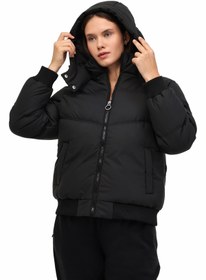 Resim WL 2ND2301 5PR Siyah Kadın Kısa Kaban 