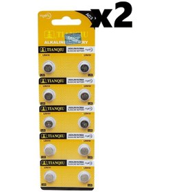 Resim Tianqiu AG3 LR41/392A Alkalin Düğme Pil 10 x 2'li 