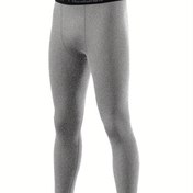 Resim Erkekler için Yüksek Bel Kompresyon Atletik Bacak Pantolonu - Kemerli Tam Boy Antrenman Şortları, Koşu Bisiklete Binme Basketbol Boxing Yoga için Tüm Sezon Dar Fit Spor Salonu Şortları 