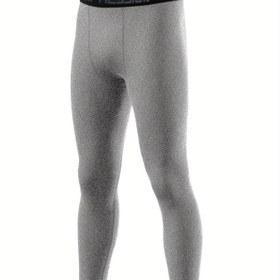 Resim Erkekler için Yüksek Bel Kompresyon Atletik Bacak Pantolonu - Kemerli Tam Boy Antrenman Şortları, Koşu Bisiklete Binme Basketbol Boxing Yoga için Tüm Sezon Dar Fit Spor Salonu Şortları 