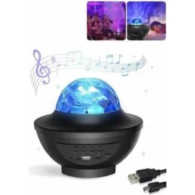 Resim İsmiyle Al Masa ve Gece Lambası Renkli Projektör Işıklı Disko Topu Bluetooth Hoparlör 