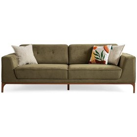 Resim Arte Ahşap Ayaklı Kanepe Yeşil 