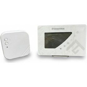 Resim Generous Oda Termostatı Kablosuz Rf Programlı Fon Işıklı Dokunmatık Beyaz 