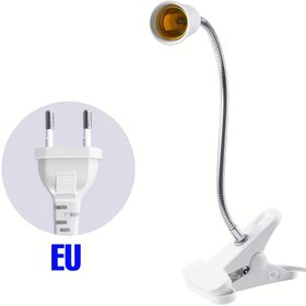 Resim 1 adet AB Fişinden E27 Lamba Tutucu Ampul Tabanı, 360° Lamba Soketi 220-240V ile ON/OFF Anahtarı, Çeşitli Aydınlatma Sahneleri İçin Uygun 