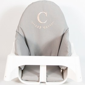 Resim Harf Nakışlı Mama Sandalyesi Minderi Gray 