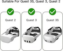 Resim APEXINNO VR Head Strap Pad for Meta Quest 3S/Meta Quest 3/Oculus Quest 2 Headset Accessories,TPU Elite Strap Cushion for VR Headset,Bracket for The Back of The Head Headstrap 