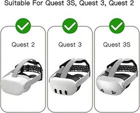 Resim APEXINNO VR Head Strap Pad for Meta Quest 3S/Meta Quest 3/Oculus Quest 2 Headset Accessories,TPU Elite Strap Cushion for VR Headset,Bracket for The Back of The Head Headstrap 