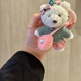 Resim Silver1 Sevimli Renkli Ip Peluş Ayı Kolye El Yapımı Oyuncaklar Küçük Bebek Çanta Çekicilik Sevimli Bebek Cep Telefonu Çekicilik (Yurt Dışından) 