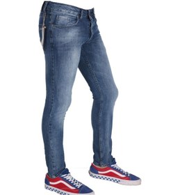Resim Erkek Mavi Jeans Mavi 