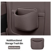 Resim Dashanshop Mocha Brown 1 Adet Şık Araç Depolama Kutusu Çöp Kovası Bardak Tutucu Düzenleyici 