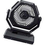 Resim Fan Masaüstü Fan Şarj Edilebilir Usb Fan Led Işık Sessiz Asma Soğutma Fanı 