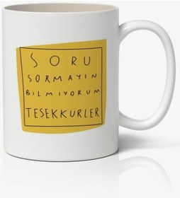 Resim Soru Sormayın Bilmiyorum Baskılı Kupa Bardak Baskılı Kahve Kupa Bardak 