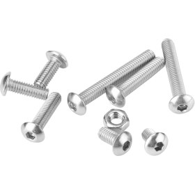 Resim Tenfowee 304 Paslanmaz Çelik M4 İç Hexagonal Yuvarlak Baş Vida Ve Somun Seti 160 Vida + 50 Somun - Endüstriyel Ve Ev Gereçleri İçin Dayanıklı Sabitleme 
