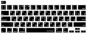 Resim McStorey MacBook Pro Rusça Klavye Koruyucu – US ANSI Düz Enter – Touch Bar Uyumlu – 13 inç A2251 A2289 A2338 (M1/M2) – 16 inç A2141 – İnce Silikon Siyah 