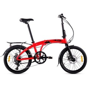 Resim Peugeot F13 20 Jant Katlanır Bisiklet 7 Vites Siyah - Kırmızı Kırmızı 