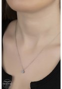 Resim Union Swarovski Zirconia Kadın Tektaş Gümüş Kolye (550094154) 