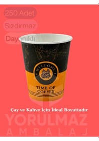 Resim 7 Oz Karton Bardak 250 Li Eko Paket Dayanıklı, Sızdırmaz Tek Kullanımlık Çay & Kahve Bardağı Diğer 