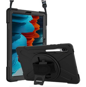 Resim Samsung Galaxy Tab S8 Plus X800 Kılıf Heavy Defender Siyah 