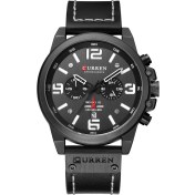 Resim Curren/karien 8314 Erkek Saati Spor Altı Pimli Kuvars Saat Takvim Erkek Saati Su Geçirmez Kemer Saati Blackshellwhite Titanyum 