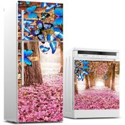 Resim Jasmin2020 Buzdolabı ve Bulaşık Makinası Kelebek Güller Sticker Kaplama Etiketi 