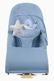 Resim Kinderkraft MIMI Bebek Ana Kucağı Oyuncaklı Hafif, Lüks İskandinav Tasarımı - Gri 