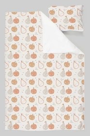 Resim Organik Tek Kişilik Nevresim Takımı (160x220) - Minik Tatlı Meyveler 160 x 220 