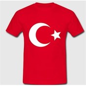 Resim KURAFF Atatürk Ve Türk Bayraklı Kısa Kollu Süper Tişört 23 Nisan 29 Ekim 10 Kasım Gösteri Kostüm T-shirt 