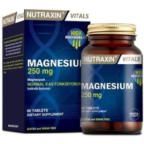 Resim Nutraxin Magnesium 250 mg 60 Tablet 