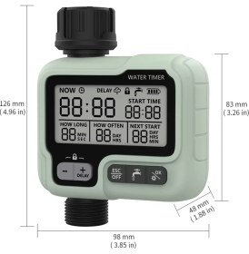 Resim Konk Tools Akıllı Otomatik Bahçe Sulama Zamanlayıcısı - Ipx5 Su Geçirmez & LCD Ekran 